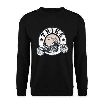 Trike Trike Pilote Trike Moteur Trike Vintage - Sweat-shirt Unisexe - noir - Devant - Alina (178cm) & Michal (187cm)