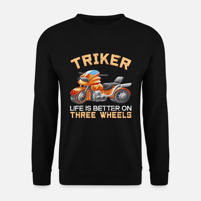 Triker Dreirad Räder Trikefahren Motortrike Biker - Unisex Pullover - Schwarz