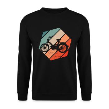 Moped Moped Vintage Moped Driver Moped Lover 2 stroke - Unisex Sweatshirt - black - Front - Alina (178cm) & Michal (187cm)
