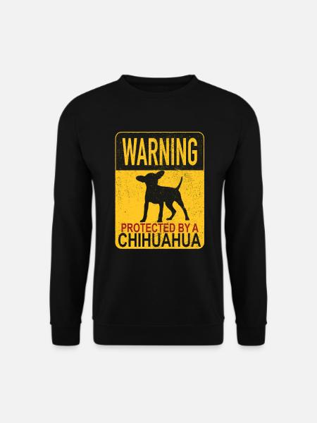 Warnung Beschützt Chihuahua Chiwawa Schoßhund - Unisex Pullover - Schwarz