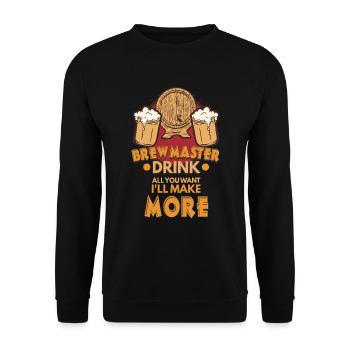 Brewmaster Drink Brauen Brauerei Bier Bierfreund - Unisex Pullover - Schwarz - Vorne - Alina (178cm) & Michal (187cm)