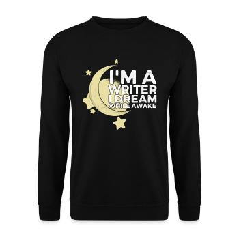 Writer Dream Writer Author Moon Author Author - Unisex Sweatshirt - black - Front - Alina (178cm) & Michal (187cm)