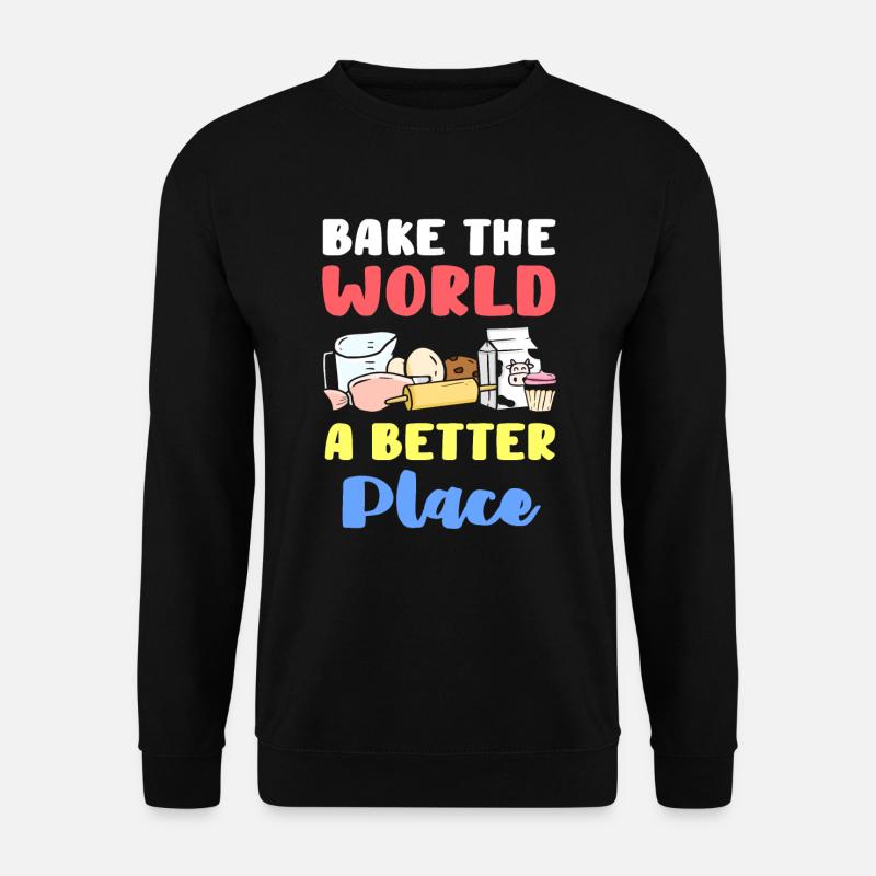Backen Bäcker - Unisex Pullover - Schwarz