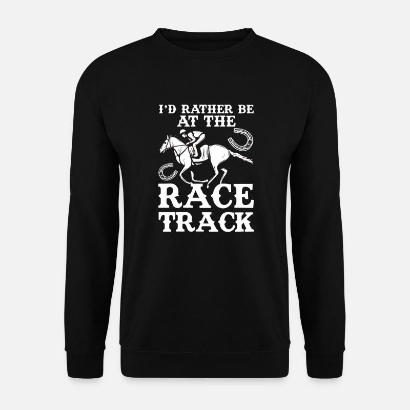 Pferderennen Pferde Rather Race Track Rennpferd - Unisex Pullover - Schwarz