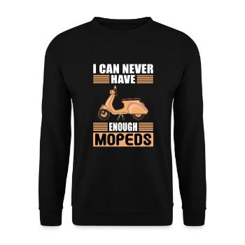 Mopeds Moped Mofa Mokick Mofafahrer Mopedfahrer - Unisex Pullover - Schwarz - Vorne - Alina (178cm) & Michal (187cm)