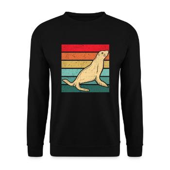 Robbe - Unisex Pullover - Schwarz - Vorne - Alina (178cm) & Michal (187cm)
