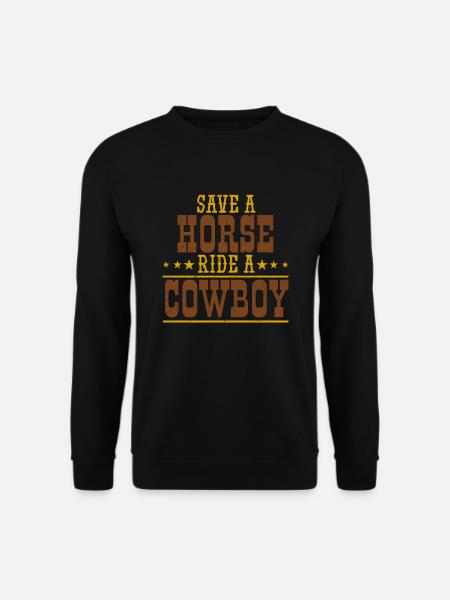 Save Horse Ride Cowboy Rodeo Horses Allusion - Unisex Sweatshirt - black