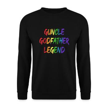 Guncle Godfather Legend Godfather Godfather Gay - Unisex Sweatshirt - black - Front - Alina (178cm) & Michal (187cm)