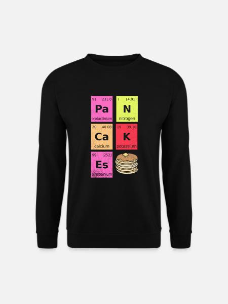 Chemist Scientist Periods System Pancakes - Unisex Sweatshirt - black