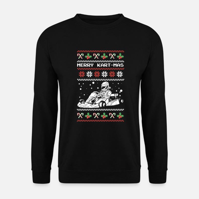 Merry Kart-Mas Gokart Ugly Karting Christmas - Unisex Pullover - Schwarz