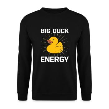 Big Duck Energy Squeaky Duck Bathing Duck Rubber Duck - Unisex Sweatshirt - black - Front - Alina (178cm) & Michal (187cm)