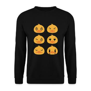 Visages de canards baigneurs Canards - Sweat-shirt Unisexe - noir - Devant - Alina (178cm) & Michal (187cm)