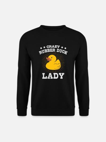 Rubber Duck Lady Squeaky Duck - Unisex Sweatshirt - black