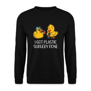 Canard grinçant Canard Canard Chirurgie Plastique Fait - Sweat-shirt Unisexe - noir - Devant - Alina (178cm) & Michal (187cm)