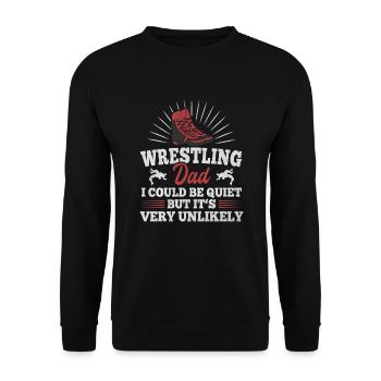 Wrestling Dad - Unisex Sweatshirt - black - Front - Alina (178cm) & Michal (187cm)