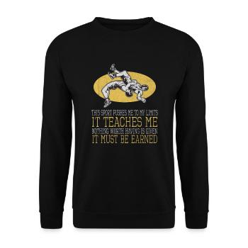 Wrestling Limit Earned Professioneller Wrestler - Unisex Pullover - Schwarz - Vorne - Alina (178cm) & Michal (187cm)