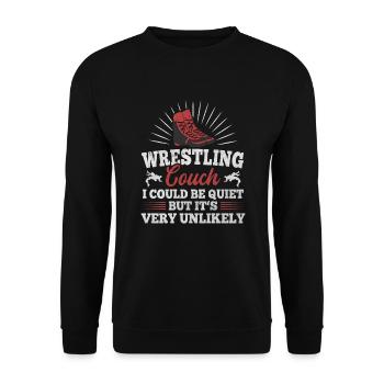 Wrestling Couch - Unisex Pullover - Schwarz - Vorne - Alina (178cm) & Michal (187cm)
