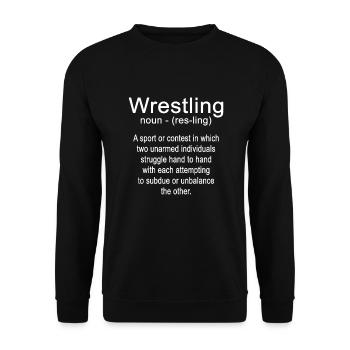 Définition de la lutte Show Fight Wrestling Arts martiaux - Sweat-shirt Unisexe - noir - Devant - Alina (178cm) & Michal (187cm)