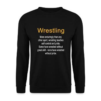 Wrestling Definition Self-Control Trainer - Unisex Sweatshirt - black - Front - Alina (178cm) & Michal (187cm)