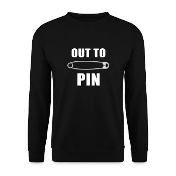 Out To Pin Wrestling Pun Pinfall Knockout - Unisex Sweatshirt - black - Front - Alina (178cm) & Michal (187cm)