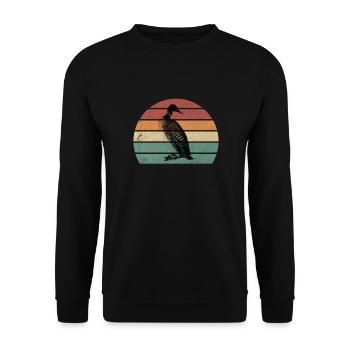 Huard commun vintage - Sweat-shirt Unisexe - noir - Devant - Alina (178cm) & Michal (187cm)
