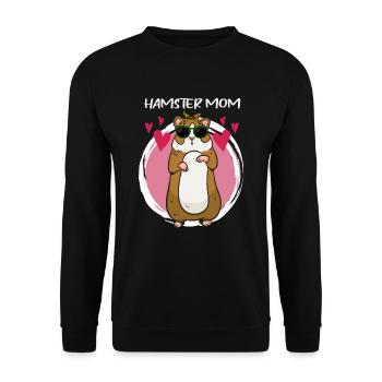 Hamster Mom Hamster Lover Mother Hamster Breeding - Unisex Sweatshirt - black - Front - Alina (178cm) & Michal (187cm)