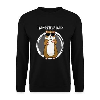 Hamster Dad Hamster Owner Mouse Family Father - Unisex Sweatshirt - black - Front - Alina (178cm) & Michal (187cm)