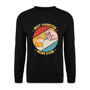 Best Hamster Mom Ever Rodents Pet Owner - Unisex Sweatshirt - black - Front - Alina (178cm) & Michal (187cm)