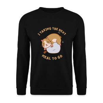 Hamster Food To Take Away Kernels Nuts Pet - Unisex Sweatshirt - black - Front - Alina (178cm) & Michal (187cm)