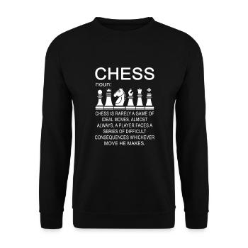 Chess Definition Chess Player Move Consequences - Unisex Sweatshirt - black - Front - Alina (178cm) & Michal (187cm)