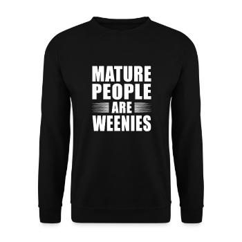 Erwachsene Menschen Sind Wichser Sarkasmus - Unisex Pullover - Schwarz - Vorne - Alina (178cm) & Michal (187cm)