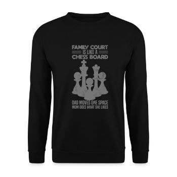 Chess Family Father Mother Chess Player - Unisex Sweatshirt - black - Front - Alina (178cm) & Michal (187cm)