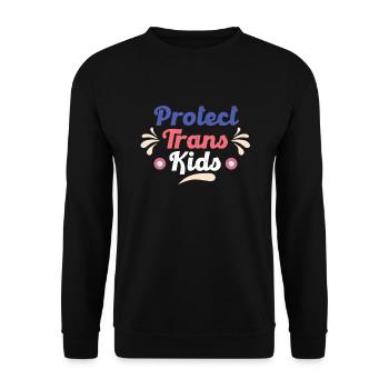 Protéger les enfants trans Transgenre LGBTQ Pride Kinder - Sweat-shirt Unisexe - noir - Devant - Alina (178cm) & Michal (187cm)