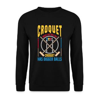 Croquet Like Golf Bigger Balls Croquet Lovers - Unisex Sweatshirt - black - Front - Alina (178cm) & Michal (187cm)