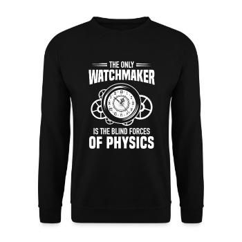 Watchmaker Blind Forces Physics Feinmechaniker - Unisex Pullover - Schwarz - Vorne - Alina (178cm) & Michal (187cm)