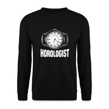 Horologist Geschenk Für Horology Und Uhrmacher - Unisex Pullover - Schwarz - Vorne - Alina (178cm) & Michal (187cm)