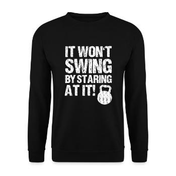 Kettlebell Training Won't Swing Staring At It - Unisex Pullover - Schwarz - Vorne - Alina (178cm) & Michal (187cm)