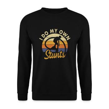 Flyboarding Stunt Flyboard Stuntman Own Stunts - Unisex Sweatshirt - black - Front - Alina (178cm) & Michal (187cm)