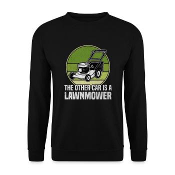 Une autre voiture est une tondeuse à gazon Jardinage de pelouse - Sweat-shirt Unisexe - noir - Devant - Alina (178cm) & Michal (187cm)