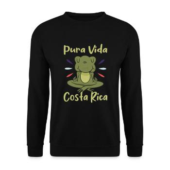 Pura Vida Costa Rica Frog Yoga Namste Cadeau - Sweat-shirt Unisexe - noir - Devant - Alina (178cm) & Michal (187cm)