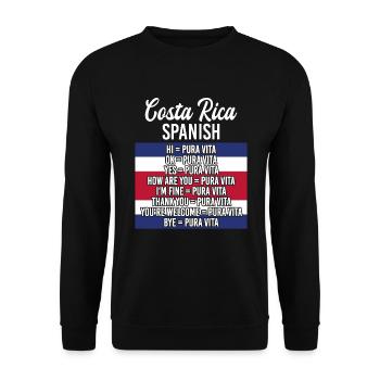 Pure Vida Means Simple Life - Costa Rica Country - Unisex Sweatshirt - black - Front - Alina (178cm) & Michal (187cm)