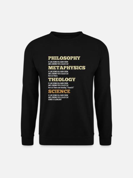 Philosophy Metaphysics Theology Science Black Cat - Unisex Sweatshirt - black