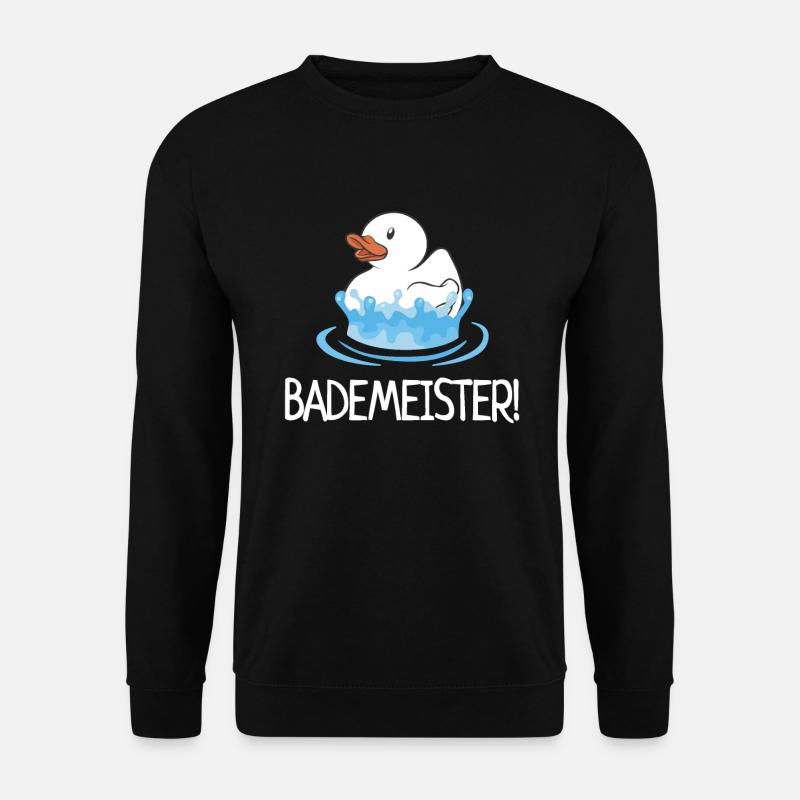 Bademeister Quietscheente Schwimmbad Enten - Unisex Pullover - Schwarz