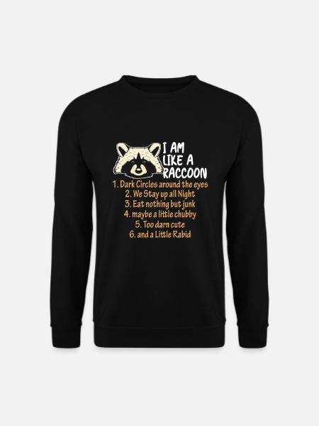 Waschbär Definition Nagetier Pandas Possum - Unisex Pullover - Schwarz
