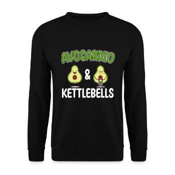 Kettlebell Cardio Avocardio & Kettlebells Vegan - Unisex Sweatshirt - black - Front - Alina (178cm) & Michal (187cm)