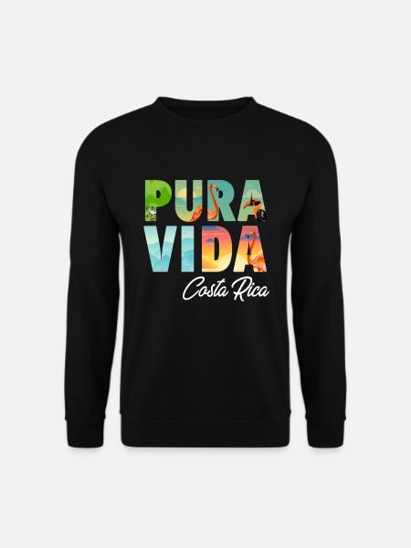 Pura Vida Costa Rica Papagei Tropischer Jungle - Unisex Pullover - Schwarz
