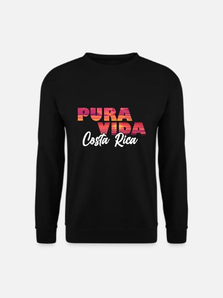 Pura Vida Sunset Costa Rica Land Lebenseinstellung - Unisex Pullover - Schwarz