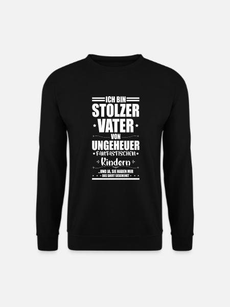Stolzer Vater Fantastischen Kindern Vaterschaft - Unisex Pullover - Schwarz