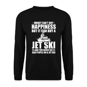 Jet ski money does not buy cheerfulness Jet Ski already - Unisex Sweatshirt - black - Front - Alina (178cm) & Michal (187cm)