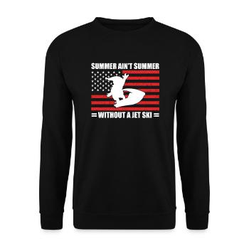Summer Ain't Summer Without Jetski Santa Claus - Unisex Sweatshirt - black - Front - Alina (178cm) & Michal (187cm)